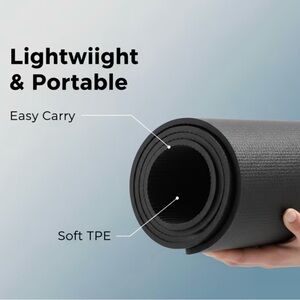 Black Lightweight Yoga Mat 10mm